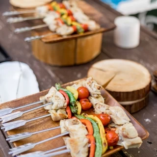 ガーデンでのバーベキューの時の料理です。