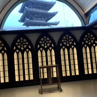 五重塔がよくみえる挙式会場
