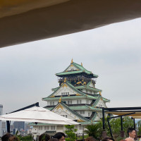 屋上から見える大阪城