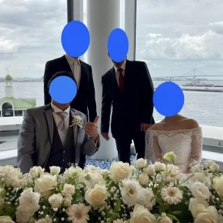 一面海をバック
