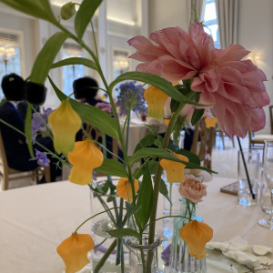 テーブルの上の装花です。|664621さんのアーククラブ迎賓館(新潟)の写真(1825731)