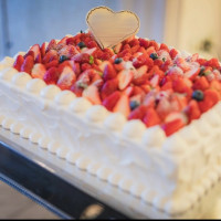 ウェディングケーキは見た目も味も好評でした