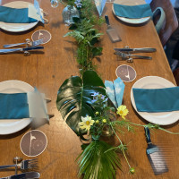 ナチュラルでグリーンなテーブル装飾