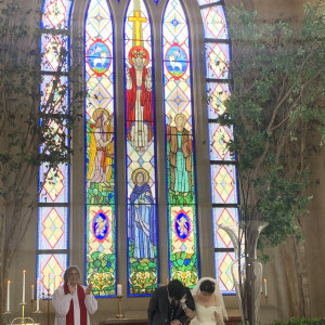 ステンドグラス|664703さんのザ・グランドティアラSenju（エルカミーノリアル大聖堂）の写真(1826598)