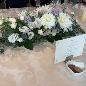 テーブルの装花|664835さんのホテルオークラ福岡の写真(1828953)