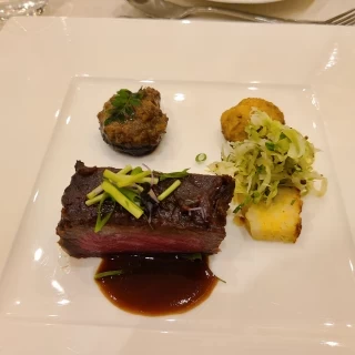 メインの仙台牛のステーキ。柔らかく美味しかったです。