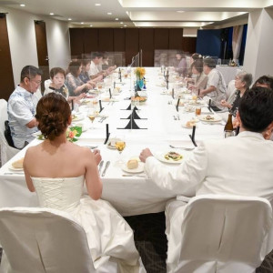 家族婚なので食事会をしました|666248さんのシー シェル ブルー／サザンビーチホテル＆リゾート●小さな結婚式の写真(1884782)