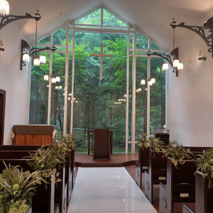 チャペル中|666355さんのホテル軽井沢エレガンス 「森のチャペル軽井沢礼拝堂」の写真(1898326)