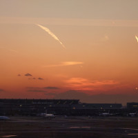 終わり頃の夕焼け景色