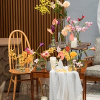 高砂のサイドです。
花材も指定させていただきました。