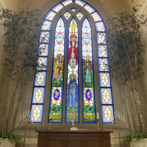 アップなステンドグラス|667906さんのザ・グランドティアラSenju（エルカミーノリアル大聖堂）の写真(1851001)