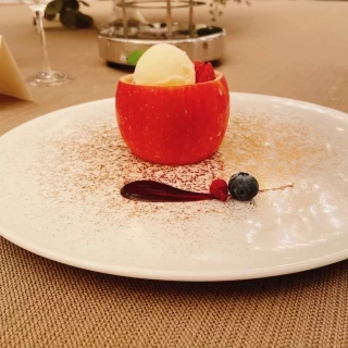 デザートのリンゴのプリンです。