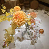 胡蝶のテーブル装花