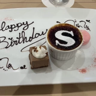 前日誕生日だったのでお祝いして頂きました。
