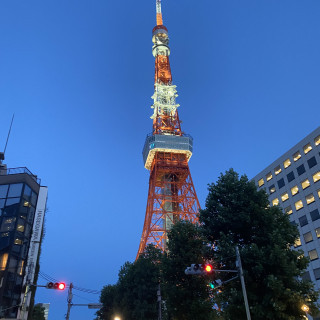 式場出てすぐのところからの東京タワーの眺め