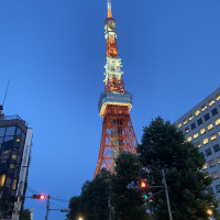 式場出てすぐのところからの東京タワーの眺め
