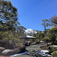 富士山が見え、庭園も綺麗に整備してあります。