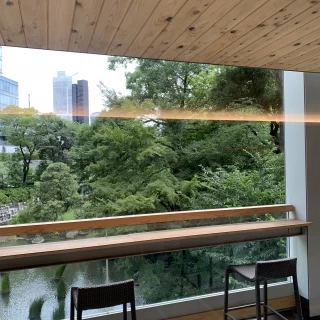披露宴会場待合室からの風景。