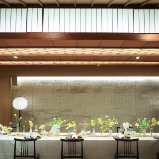 流しテーブル装花