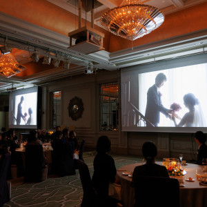 エンドロールムービーはスクリーン2枚を活用|669354さんの東京ステーションホテルの写真(2569498)