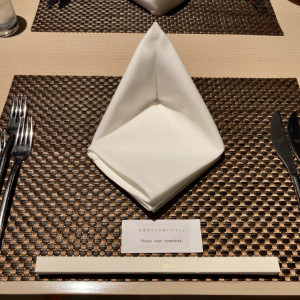 試食の際にテーブルセッティング|669910さんのヒルトン小田原リゾート&スパの写真(2125185)