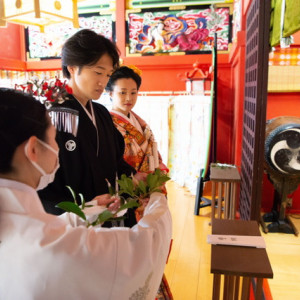 挙式の場面|669910さんの江島神社(チアーズブライダルプロデュース)の写真(1865748)