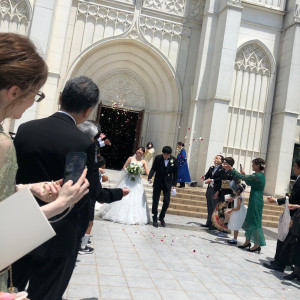 ガーデンセレモニー。広々。|670237さんのノートルダム広島/FIVESTAR WEDDINGの写真(1868183)