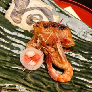 祝肴　本日の魚西京焼き　車海老