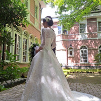 披露宴はガーデンからの入場でした