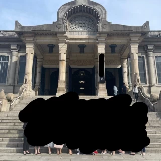 本堂の前での記念写真