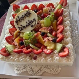 ウエディングケーキです。