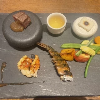 出汁を使った料理でした。