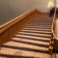 ホテル棟にある大階段、写真スポット