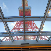 チャペルから見た参列者目線からの東京タワー