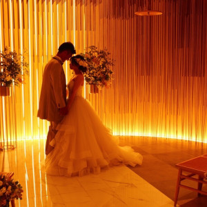 ドレスの撮影時|671174さんの小さな結婚式 岡山店の写真(1874043)