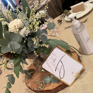 披露宴会場テーブルのお花がとても可愛かったです。|671332さんのマリーズヴィル光（営業終了）の写真(1875921)