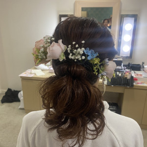 2次会の上方もお花で可愛くしてくれました|671337さんのデュクラス大阪/FIVESTAR WEDDINGの写真(1882336)