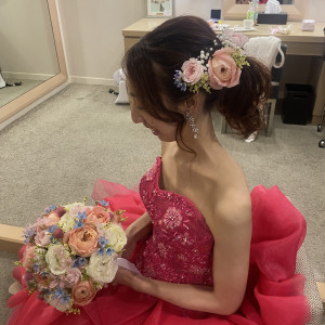 美容師さんがとってくれました|671337さんのデュクラス大阪/FIVESTAR WEDDINGの写真(1876566)