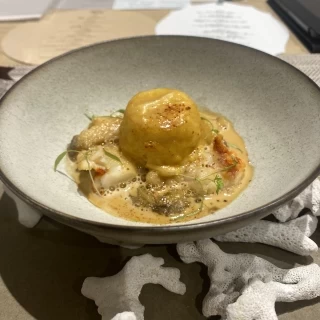 試食した海鮮料理が美味しかったです。