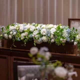 新郎新婦のテーブル装花です。