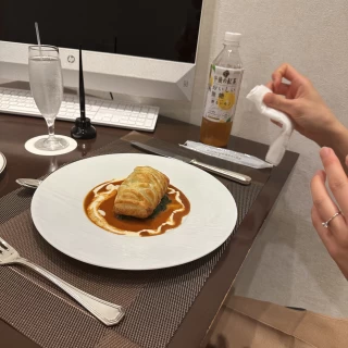 サクラコースのパイづつみの魚料理