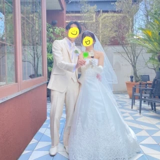 テラスでウェルカムパーティ。自然光は写真が盛れる！