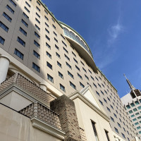 ホテル外観。宿泊できる。