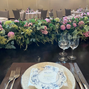 料理が置かれる皿と机をアップで撮った写真|673247さんのパレスホテル大宮（Palace Hotel Omiya）の写真(2394138)