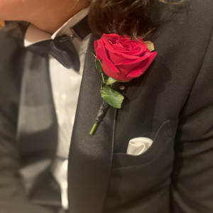 自分でブートニアにしました。|673299さんの桜坂教会（旧桜坂セント・マルティーヌ教会）の写真(1981571)