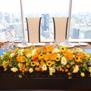 新郎新婦のテーブル