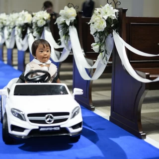 息子入場