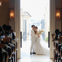 退場時はちょっとしたサプライズ演出！素敵な写真が撮れました