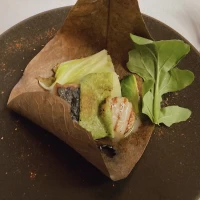 鰆のポアレとホタテの朴茶オーブン焼き
オマール味噌風味