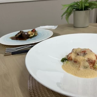 試食でいただいた料理　オマール海老のリゾット